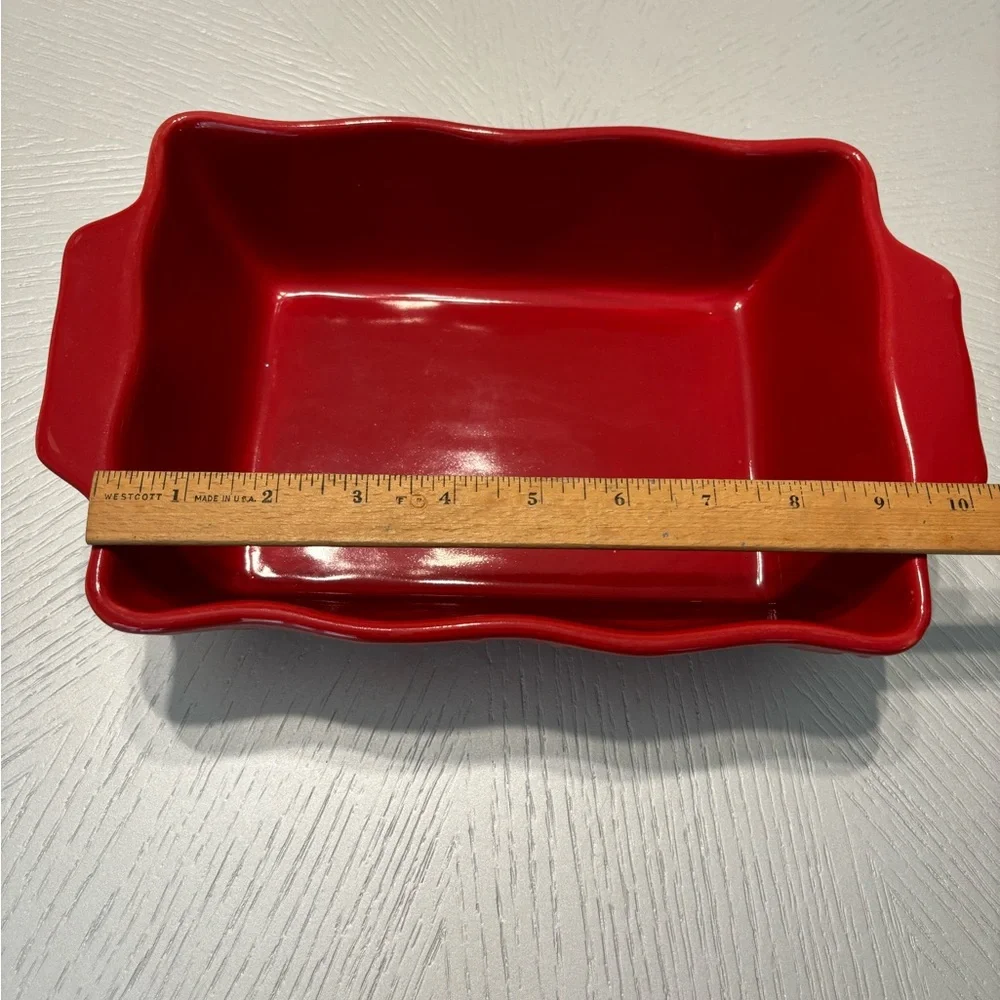 Laurie Gates Small Square Casserole Baking Dish Red 1.85 Quarts